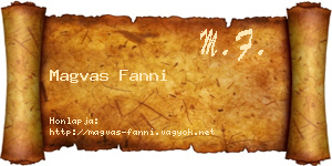 Magvas Fanni névjegykártya